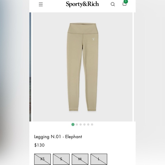 Sporty & Rich Legging N.01 - Elephant $130 Size S - Picture 7 of 7